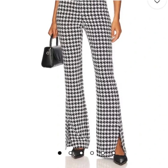 ANINE BING REVOLVE Jocelyn Houndstooth Trouser in Black & White - Picture 10 of 10